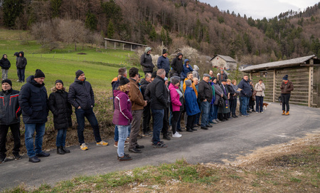 Odprtje saniranega plazu in ceste Špitalič Dolina (3)